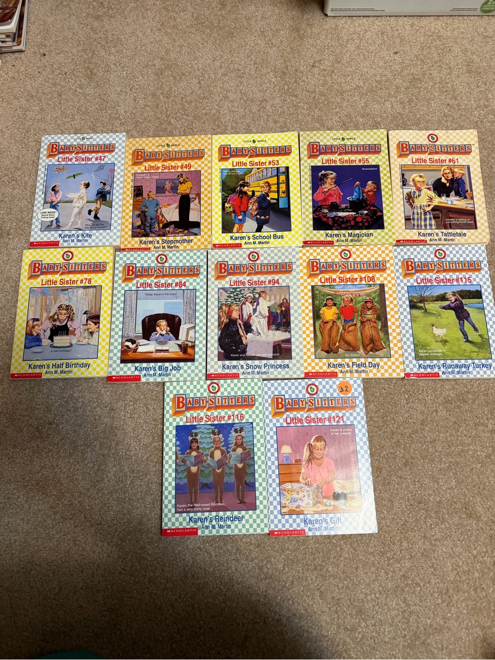 Lot of 12 Vintage Babysitters Little Sister paperback books #47-#121 varies